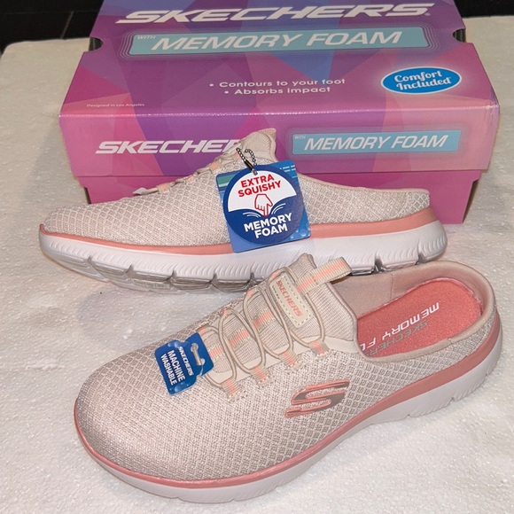 Skechers Shoes - Skechers Swift Step Vegan Memory Foam Slip On Sneakers Coral size 7.5 New in Box